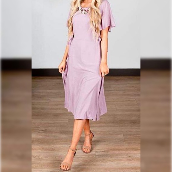 Sweet Salt women’s size small mauve purple “Lacey Dress” A-line - Picture 3 of 10